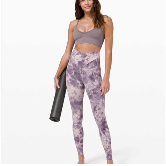 Lululemon align pant criss cross waist size 12 diamond dye pink bliss - Picture 3 of 16